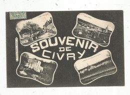 Cp, Souvenir De CIVRY , Multivues ,multi Vues, Ed. Pothain, Avallon , Voyagée 1906 - Andere & Zonder Classificatie