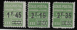 France Colis Postaux N°92/94 - Neuf * Avec Charnière - TB - Mint/Hinged