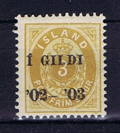 Iceland: 1902 Mi Nr 23B  MH/*, Mit Falz, Avec Charnière - Nuovi