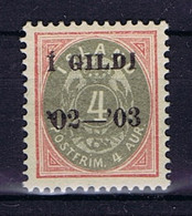 Iceland: 1902 Mi Nr 25 B  MH/*, Mit Falz, Avec Charnière - Nuovi