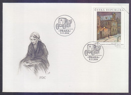 CZECH REPUBLIC 2014 FDC - Nude Paintings, Jakub Schikaneder, First Day Cover - FDC