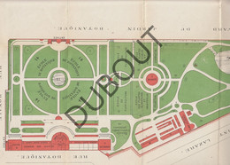 Brussel - Jardin Botanique 1885 Petit Guide Avec Carte Dépliante (U24) - Antique