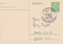 DEUTSCHES REICH 1937 5 Pf BLANKOKARTE HINDENBURG  SST BERLIN CHARLOTTENBURG IAA - Brieven En Documenten