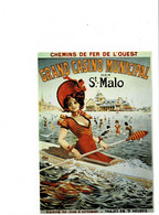 Publicité- Grand Casino Municipal De St-Malo -Chemins De Fer De L'Ouest. - Publicité