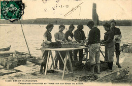 Arcachon * Parqueuses D'huîtres Au Triage Sur Les Bords Du Bassin * Ostréculture * Types Personnages - Arcachon