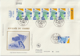 France FDC Grand Format 1990 Journée Du Timbre 2639 Et BC2640A - 1990-1999