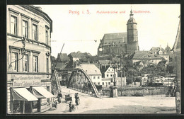 AK Penig I. S., Muldenbrücke Und Stadtkirche - Penig