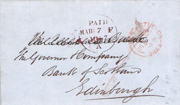 GREAT BRITAIN - LETTER 1847 > EDINBURGH -POSTAGE PAID-  / QC 111 - Covers & Documents