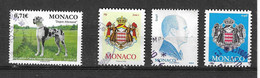 Petit Lot : 4 Timbres De Monaco, 3 Cachets Ronds - Gebruikt