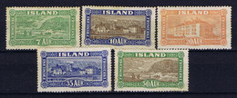 Iceland: 1925 Mi Nr 114 - 118 MH/*, Mit Falz, Avec Charnière - Ungebraucht