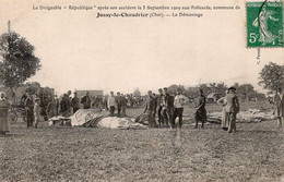 Le Dirigeable " République " Accident 1909 Aux Policards Jussy Le Chaudrier  Le Démontage - Incidenti