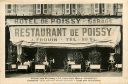 Bordeaux * Devanture Façade Hôtel Restaurant De Poissy * 210 Cours De La Marne , J. FROUIN Propriétaire - Bordeaux