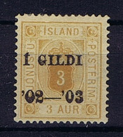 Iceland: Dienst / Service  Mi Nr 10a MH/*, Mit Falz, Avec Charnière  Perfo 14:13,50 - Service