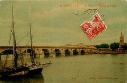 Libourne * Le Pont Et église St Jean * Bateaux - Libourne