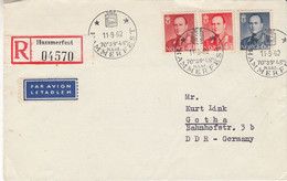 Norway 1962 Hammersfest Registered Cover Ca 11.9.62 (53161) - Sonstige & Ohne Zuordnung