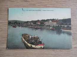 78 CONFLANS FIN D'OISE DEPART D'UNE GUEPE BATEAU - Conflans Saint Honorine