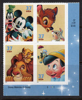 USA 2004 Disney Cartoons Block Of 4, MNH, SG 4370/3 (USD) - Nuevos