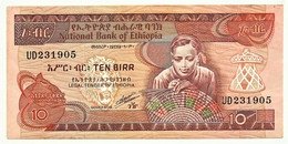 Ethiopia - 10 Birr - 1991 - Pick 43.b - Sign. 4 - Prefix UD - Ethiopia