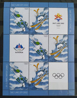 Slovenia Slovenija 2002 Olympic Winter Games Salt Lake City Luge Skiing S/S MNH - Inverno2002: Salt Lake City