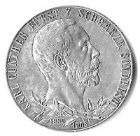 Deutsches Reich - Fürst Zu Schwarzburg-Sondershausen 2 Mark 1905 - Silber - Rare ! - 2, 3 & 5 Mark Silber