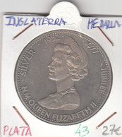 CRM0043 MEDALLA INGLATERRA PLATA 27 - Other & Unclassified