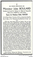 VESQUEVILLE ..-- Mr Jules BOULARD , époux De Mme Odile HANZIR , Né En 1876 , Décédé En 1955 . - Saint-Hubert