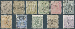 Lussemburgo - Luxembourg - 1882 Definitive Issue,1C-2C-4C-5C-10C-12½C-20C-30C-50C-1Fr,Oblitérée,Value:€90,00 - 1882 Allegorie