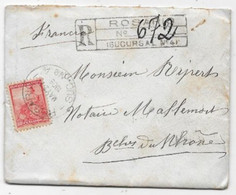 ARGENTINE Lettre Recommandée 1908 De ROSARIO Succursale N° 4 Avec Correspondance - Cartas