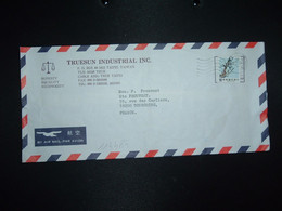 LETTRE Par AVION Pour La FRANCE TP FLEURS 18 OBL.MEC.29 10 ? TAIPEI + TRUESUN INDUSTRIAL - Other & Unclassified