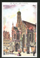 Künstler-AK Heinrich Kley: Nürnberg, Passanten Vor Der Frauenkirche - Kley