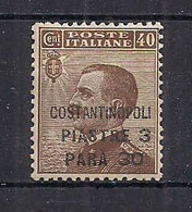 REGNO D'ITALIA LEVANTE 1922 COSTANTINOPOLI EFFIGE DI V.EMANUELE III SOPRASTAMPATO SASS. 44 MLH VF - Emissions Générales