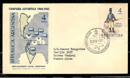 AANT-355 ANTARCTIC ANTARCTICA 1965 ARGENTINA DECEPCION NAVAL DESTACAMENT STATION SEASON 64/5 - Research Stations