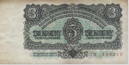 TCHECOSLOVAQUIE – 3 Couronnes 1961 - Tchécoslovaquie