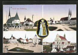 AK Altötting, Marktplatz Mit Kirche - Altoetting