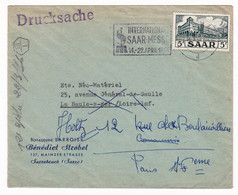 Lettre 1956 Sarre Saar Messe International Boyauderie Sarroise Benedict Strobel Sarrebruck La Baule - Covers & Documents