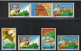 Senegal 1987, Bird, Birds, Pelican, Set Of 6v (with Tab), MNH** - Pélicans