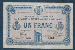 Chambre De Commerce De CHALON S SAONE.... -  1 Franc - Pirot N° 14 - Chambre De Commerce