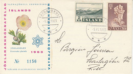 Iceland 1963 Vatnajohull Expedition  Cover Ca Vatnajokull 5 VI 1963 (F8676) - Covers & Documents