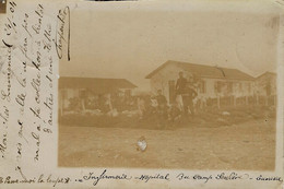 1904- CARTE-PHOTO  Du CAMP SERVIERES  " Infirmerie-Hôpital Du Camp " Cad CAMP SERVIERES / REGENCE DE TUNIS - Cartas & Documentos