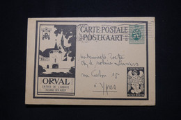 BELGIQUE - Entier Postal Illustré Orval, De Bruxelles Pour Ypres En 1929 - L 101053 - Cartes Illustrées