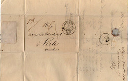 TB 3023 - 1863 - LAC - Lettre De Mr MOREL à AVIGNON Pour L'ISLE ( Vaucluse ) - 1801-1848: Vorläufer XIX