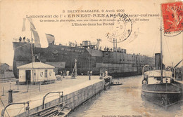 44-SAINT-NAZAIRE- 9 AVRIL 1906, LANCEMENT DE ERNEST-RENAN- CROISEUR-CUIRASSE - Saint Nazaire