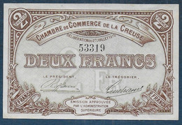 Chambre De Commerce De La CREUSE -  2 Francs - Pirot N° 5 - Cámara De Comercio
