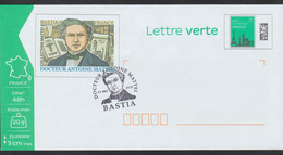 Entier Enveloppe Repiquée Patrimoine Bastia , Dr Mattei . 2018 - Prêts-à-poster:private Overprinting