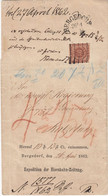 Dänemark. BERGEDORF. 4 Sk. 1858. Bill Send From Bergedorf 26.4.62. Very Scare. Attest. - Covers & Documents