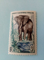 AFRIQUE EQUATORIALE FRANÇAISE - A.E.F. - French Equatorial Africa - Timbre 1947 : Animaux Sauvages - L'éléphant - Nuovi