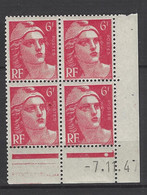 CD 721A FRANCE 1947 COIN DATE 721A :  7 / 11 / 47 TYPE MARIANNE DE GANDON 1 Rond - 1940-1949