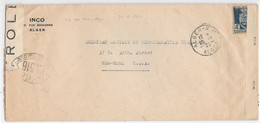 WW2 ALGERIE 1944 US + French Alger TA 316 Censored Cover Algeria To USA New-York Censure CONTROLE AUTORITE MILITAIRE - Storia Postale