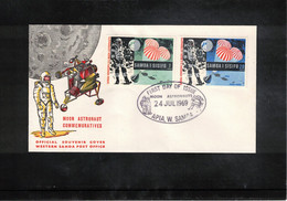 Samoa And Sisifo 1969 Space / Raumfahrt  First Man On The Moon Interesting Cover - Oceanía