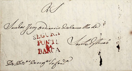 1831 Portugal Pré-Filatelia PTB-S1 «SEGURA / PONTE DA BARCA» Vermelho - ...-1853 Prephilately